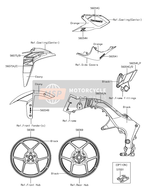 560752480, Pattern,Shroud,Lh,Upp, Kawasaki, 0