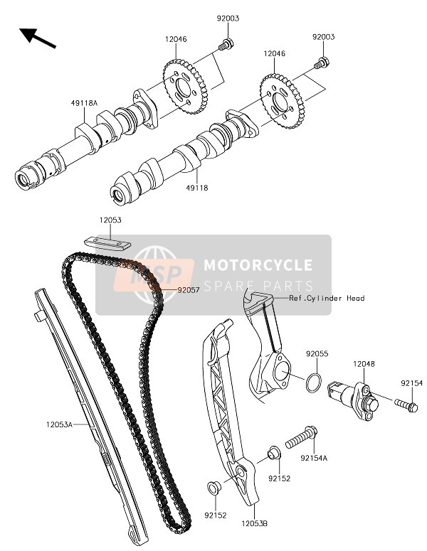 Kawasaki Z650 ABS 2017 Camshaft(S) & Tensioner for a 2017 Kawasaki Z650 ABS