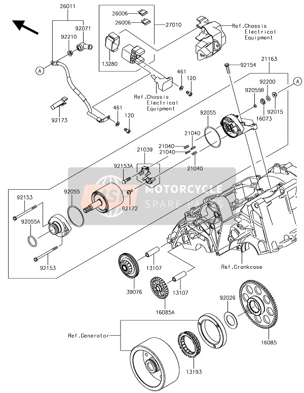 Kawasaki Z650 ABS 2017 ANLASSER für ein 2017 Kawasaki Z650 ABS