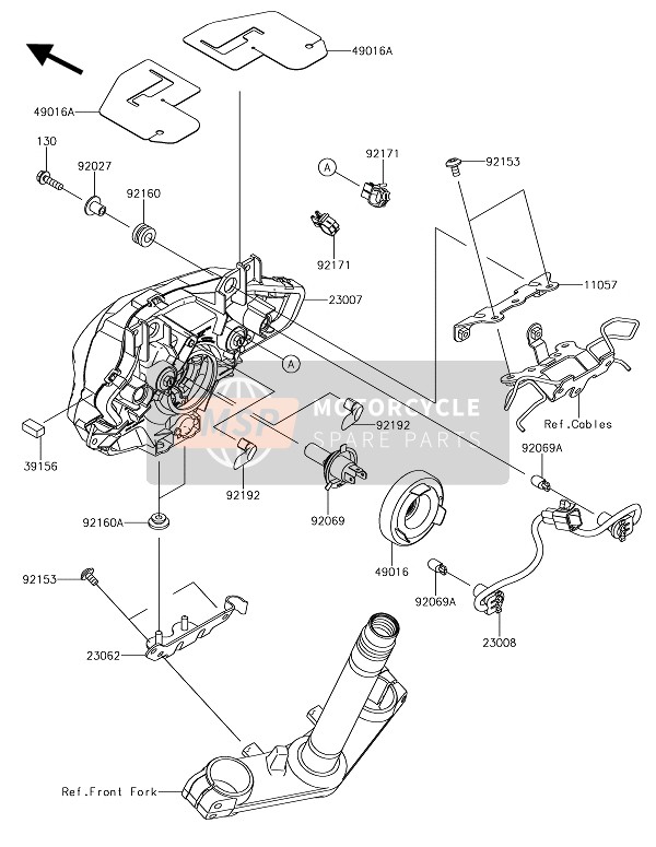 490160646, Oliekerings Deksel, Kawasaki, 0