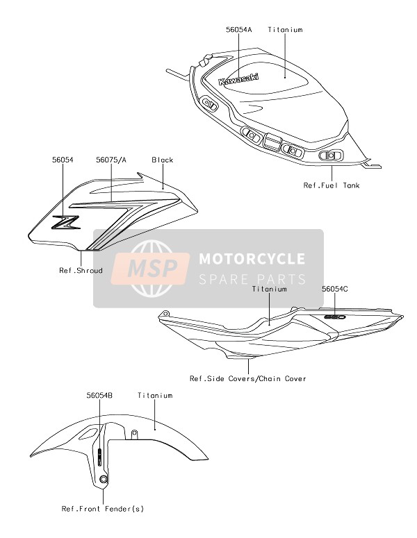 560542136, Mark,Fuel Tank,Kawasaki, Kawasaki, 0