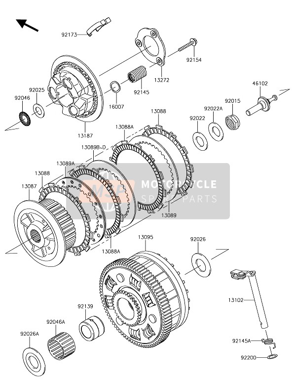 461020621, Rod, Kawasaki, 0