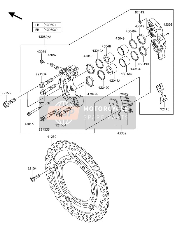 Kawasaki Z900 ABS 2017 Front Brake for a 2017 Kawasaki Z900 ABS