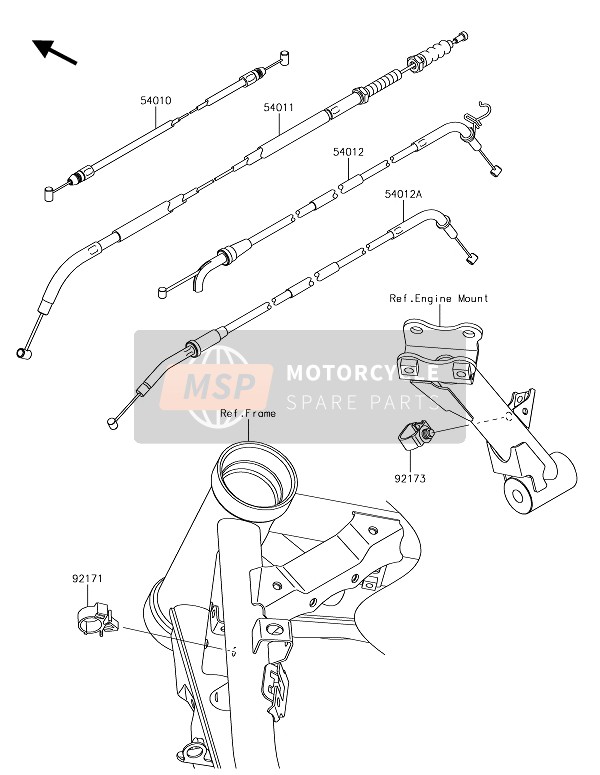 540110618, CABLE-CLUTCH, Kawasaki, 0