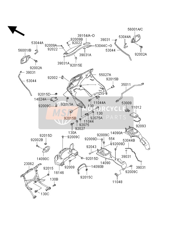 560011336, MIRROR-ASSY,Rh, Kawasaki, 0