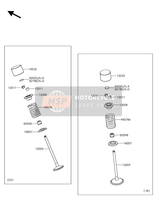 Kawasaki ZZR1400 ABS 2017 Valves for a 2017 Kawasaki ZZR1400 ABS