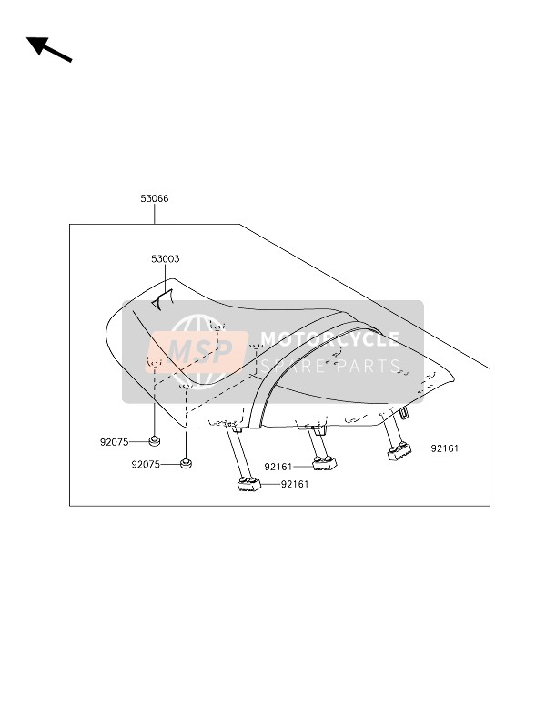 Kawasaki ZZR1400 ABS 2017 Posto A Sedere per un 2017 Kawasaki ZZR1400 ABS