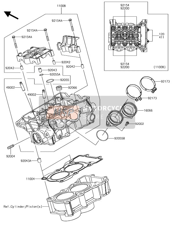 921542732, Bolt,Flanged,9X138, Kawasaki, 0