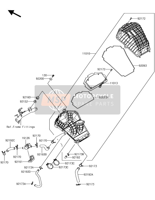 921921811, Tube,Air Cut VALVE-AIR Cleaner, Kawasaki, 0