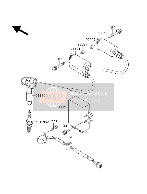 Kawasaki EL250 1996 Ignition System for a 1996 Kawasaki EL250