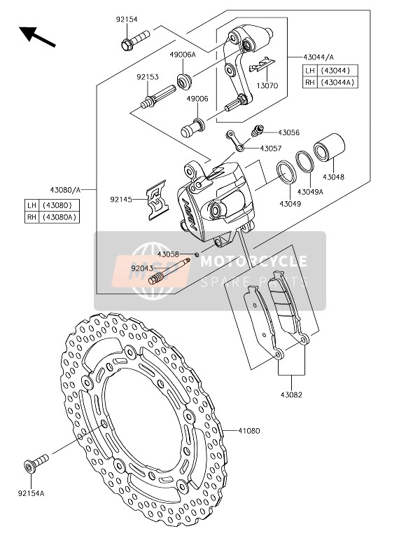 Kawasaki NINJA 650 2018 Freno frontal para un 2018 Kawasaki NINJA 650