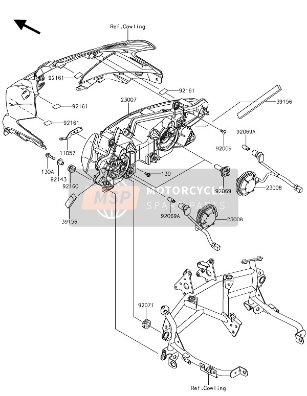 Kawasaki NINJA 650 2018 Koplamp(S) voor een 2018 Kawasaki NINJA 650