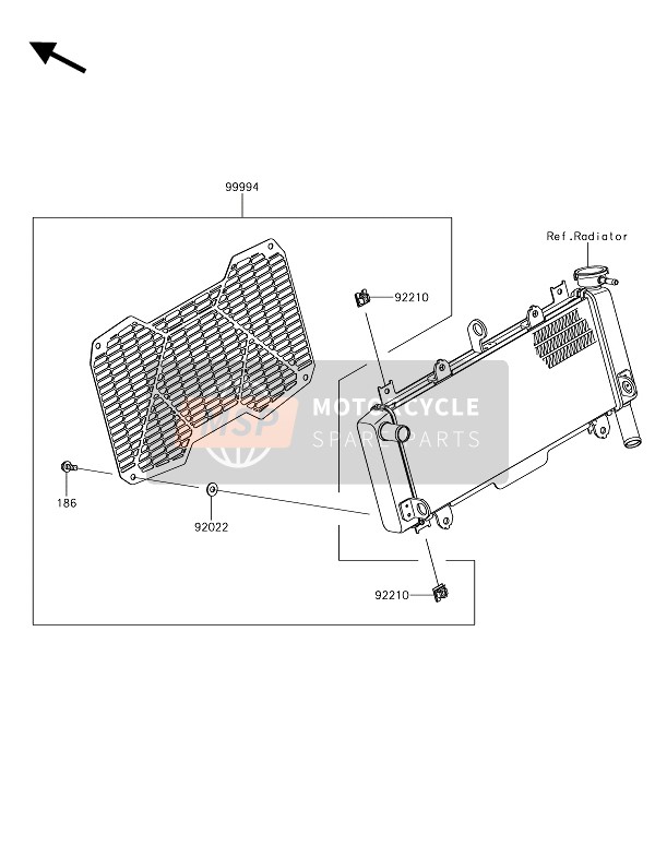 Kawasaki NINJA 650 2018 Accessoire (Écran de radiateur) pour un 2018 Kawasaki NINJA 650