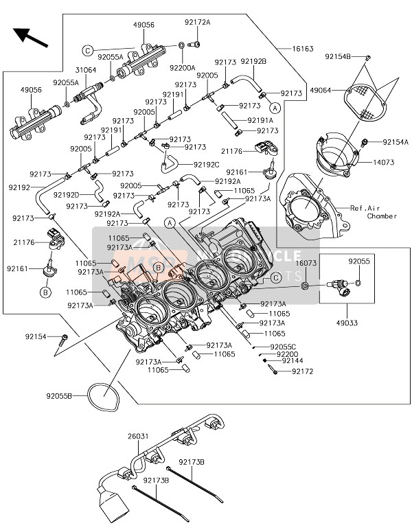 Kawasaki NINJA H2R 2018 Manette De Gaz pour un 2018 Kawasaki NINJA H2R