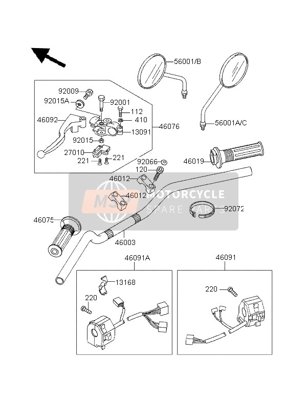 560011023, MIRROR-ASSY,Lh, Kawasaki, 2