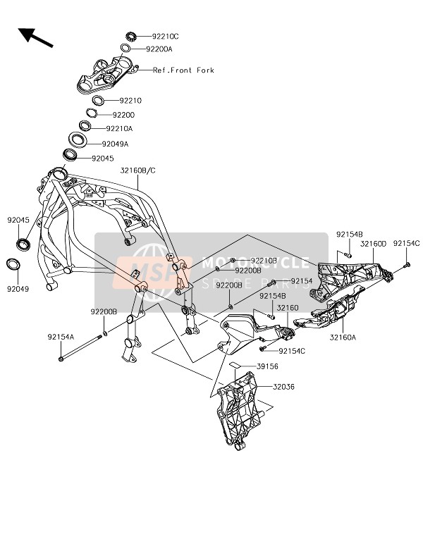 Kawasaki NINJA H2 2018 Frame voor een 2018 Kawasaki NINJA H2