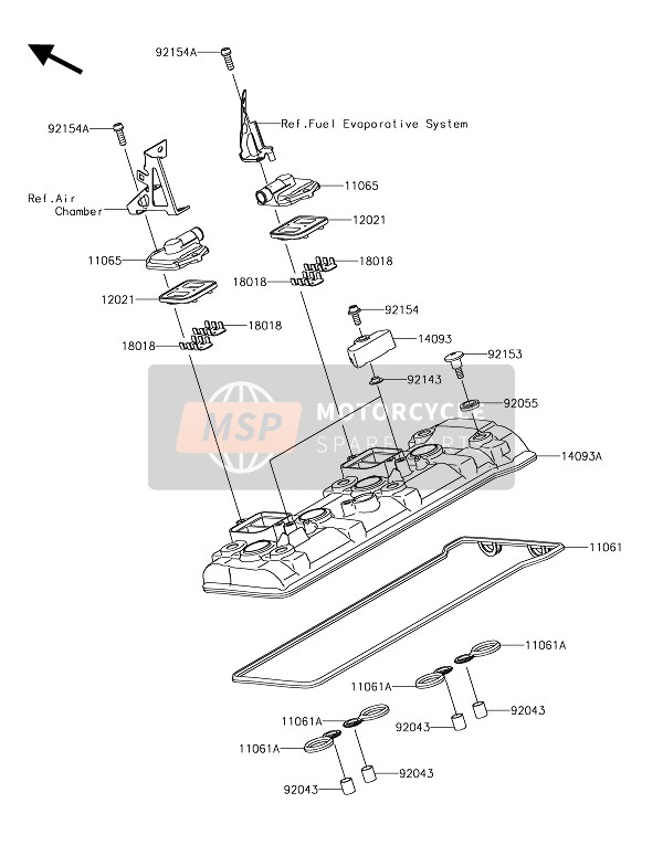 140930582, Cover, Cylinder Head, Kawasaki, 0