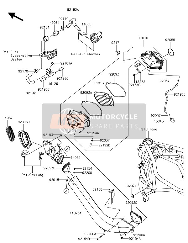 110130776, ELEMENT-AIR Filter, Kawasaki, 2