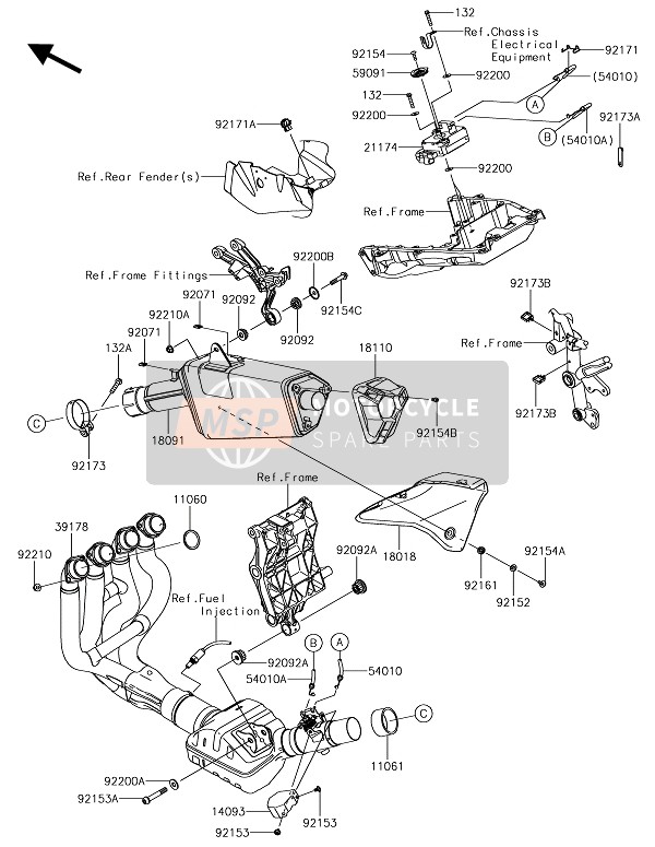 180911151, BODY-COMP-MUFFLER, Kawasaki, 0