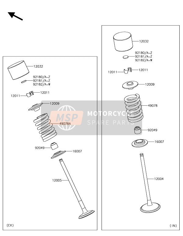 120090031, RETAINER-VALVE Spring, Kawasaki, 0