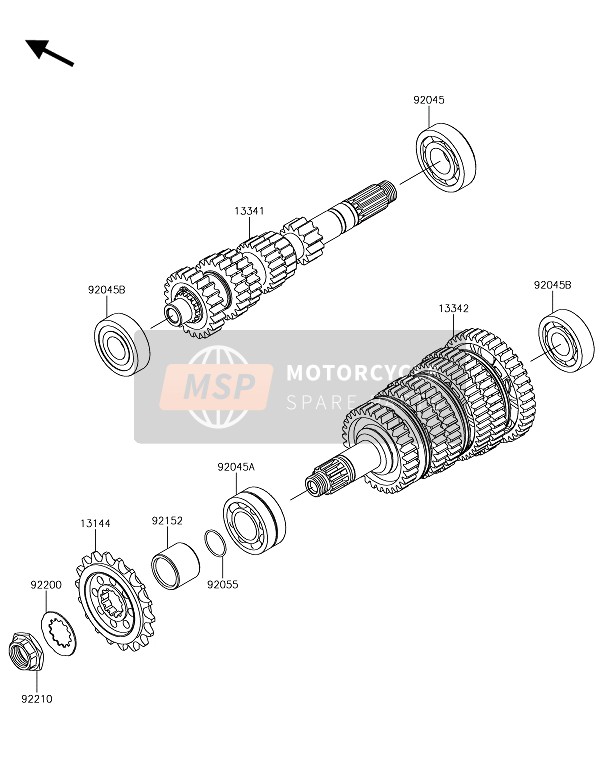 Kawasaki NINJA H2 SX 2018 Transmission pour un 2018 Kawasaki NINJA H2 SX