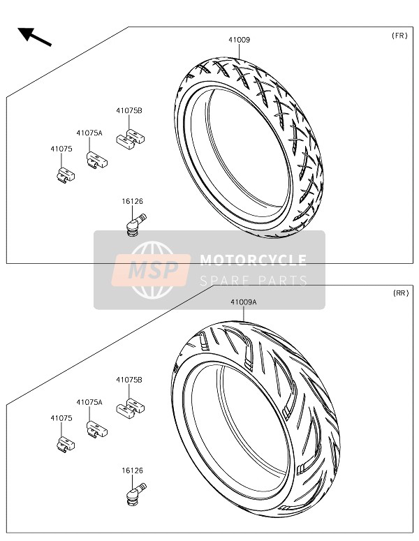 410090780, Tire, Rr, 190/55ZR17(75W), S, Kawasaki, 0