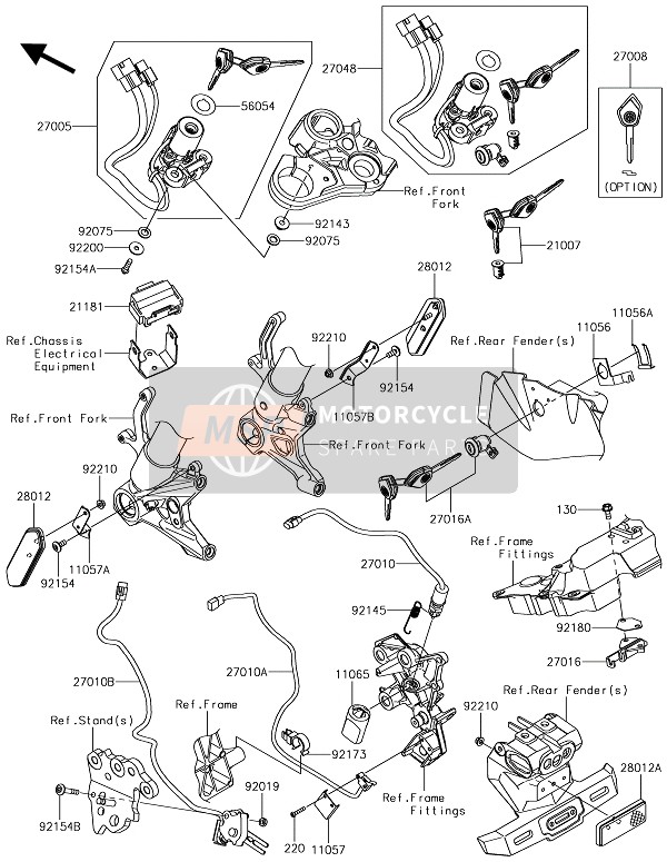 Kawasaki NINJA H2 SX 2018 ZÜNDSCHALTER für ein 2018 Kawasaki NINJA H2 SX