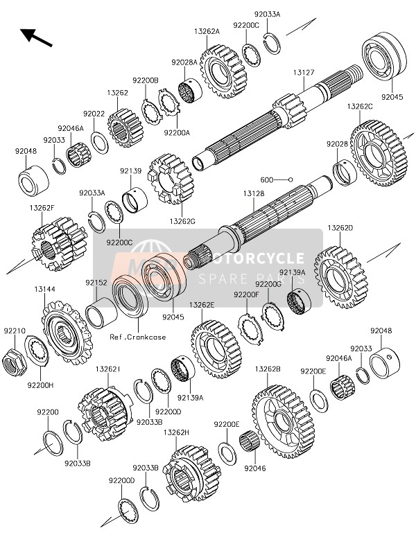 Kawasaki VERSYS 1000 2018 Transmisión para un 2018 Kawasaki VERSYS 1000