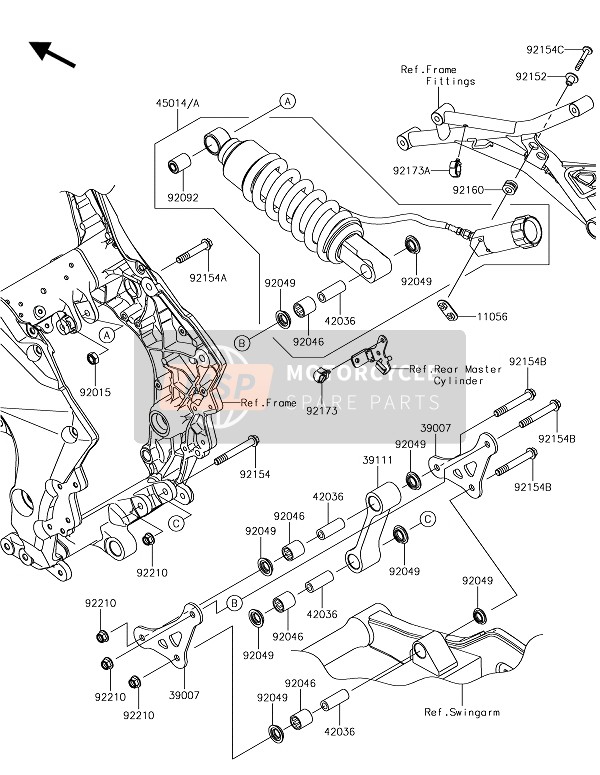 Kawasaki VERSYS 1000 2018 Suspension & Amortisseur pour un 2018 Kawasaki VERSYS 1000