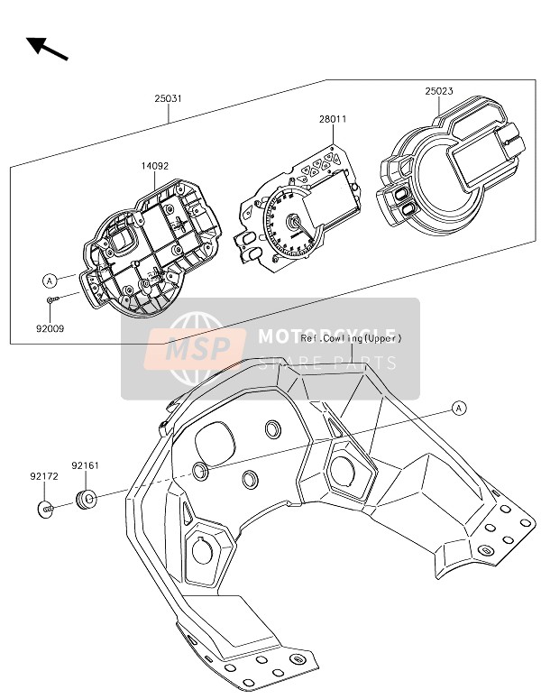 Kawasaki VERSYS 1000 2018 Meter(S) for a 2018 Kawasaki VERSYS 1000