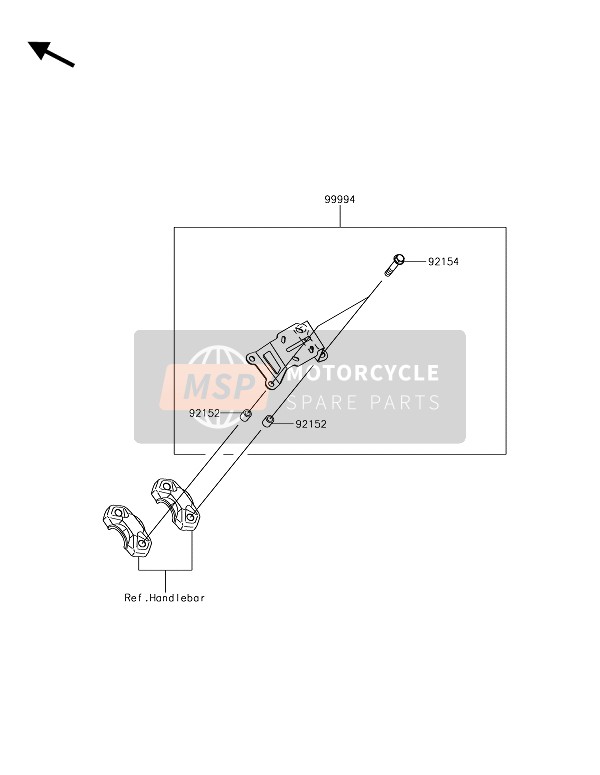 Kawasaki VERSYS 1000 2018 Accessorio (GPS Navi Staffa) per un 2018 Kawasaki VERSYS 1000