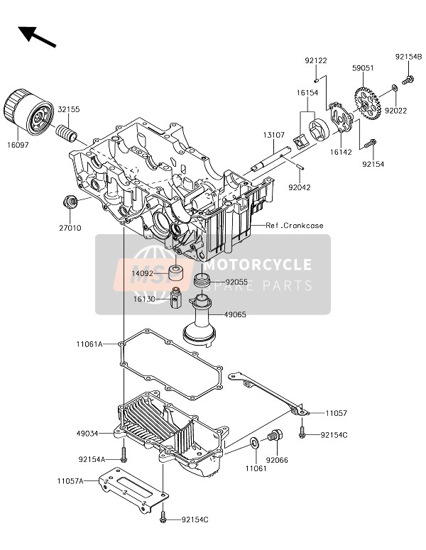 Kawasaki VERSYS-X 300 2018 Pompa dell'olio per un 2018 Kawasaki VERSYS-X 300