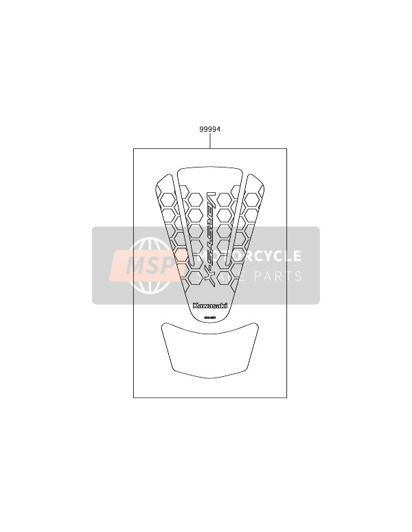 Kawasaki VERSYS-X 300 2018 Accessoire (Tampon de réservoir) pour un 2018 Kawasaki VERSYS-X 300