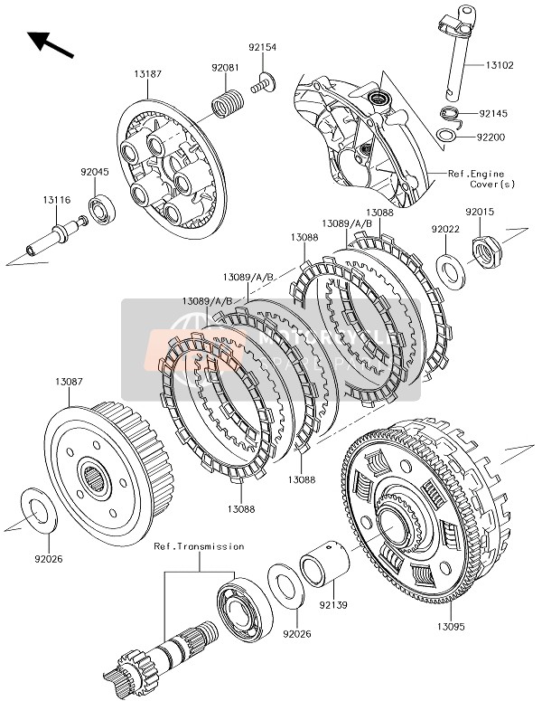 Kawasaki VULCAN S CAFE 2018 Clutch for a 2018 Kawasaki VULCAN S CAFE