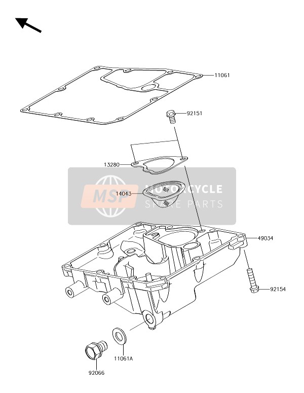 Kawasaki VULCAN S CAFE 2018 Olie Pan voor een 2018 Kawasaki VULCAN S CAFE