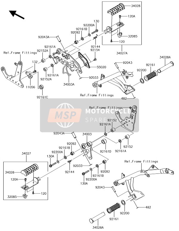 Kawasaki VULCAN S CAFE 2018 Repose-Pieds pour un 2018 Kawasaki VULCAN S CAFE