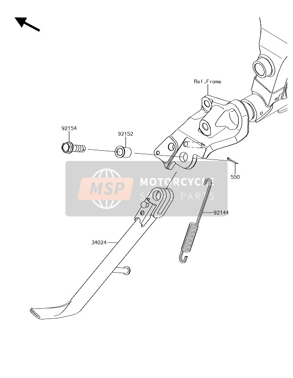 Kawasaki VULCAN S CAFE 2018 Stand(S) for a 2018 Kawasaki VULCAN S CAFE