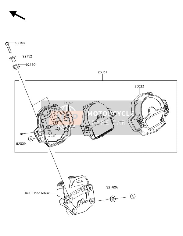 Kawasaki VULCAN S CAFE 2018 Meter(S) for a 2018 Kawasaki VULCAN S CAFE