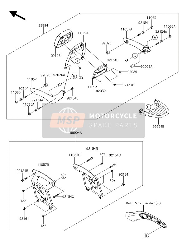 Kawasaki VULCAN S CAFE 2018 ZUBEHÖR (BEIFAHRER RÜCKENLEHNE) für ein 2018 Kawasaki VULCAN S CAFE