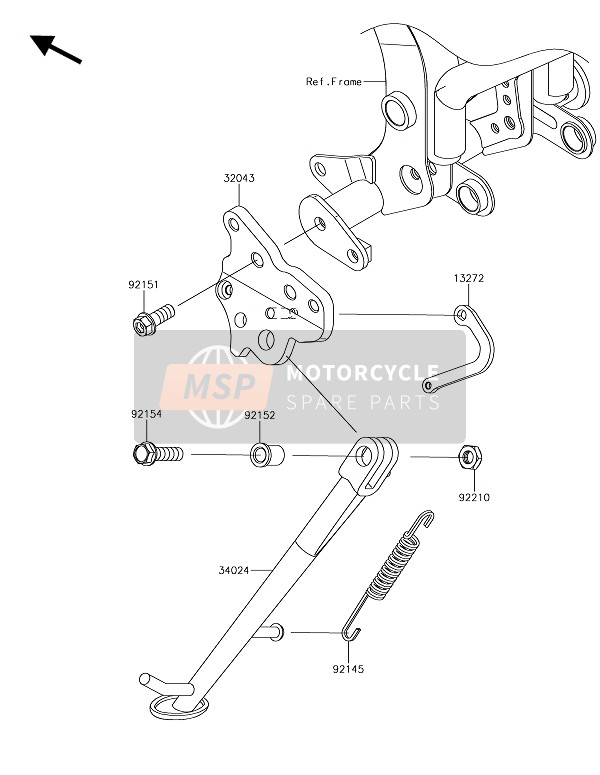 Kawasaki Z650 2018 STÄNDER für ein 2018 Kawasaki Z650