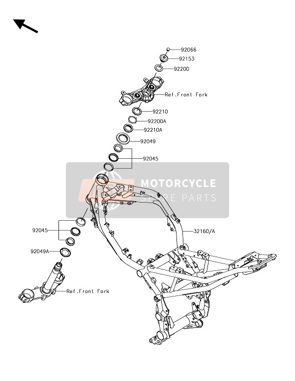 Kawasaki Z900 2018 Frame voor een 2018 Kawasaki Z900