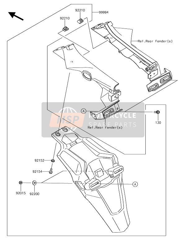 Kawasaki Z900 2018 Accessoire (Rabat étendu) pour un 2018 Kawasaki Z900