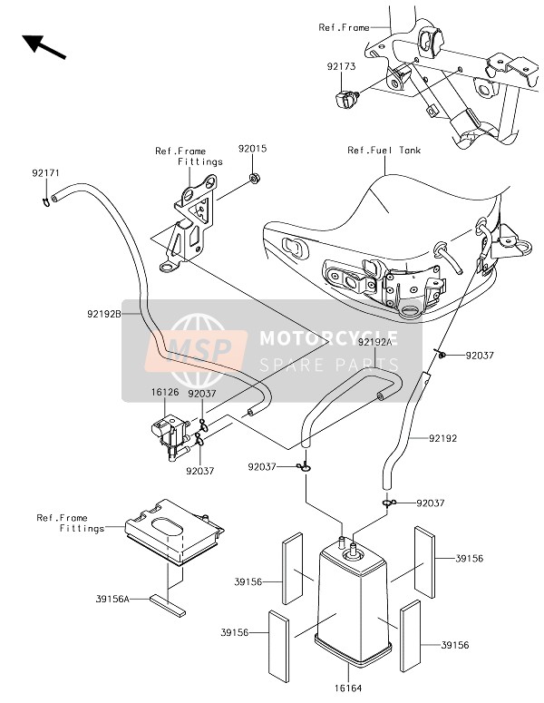 921921883, Tube,PCV-THROTTLE Body, Kawasaki, 0