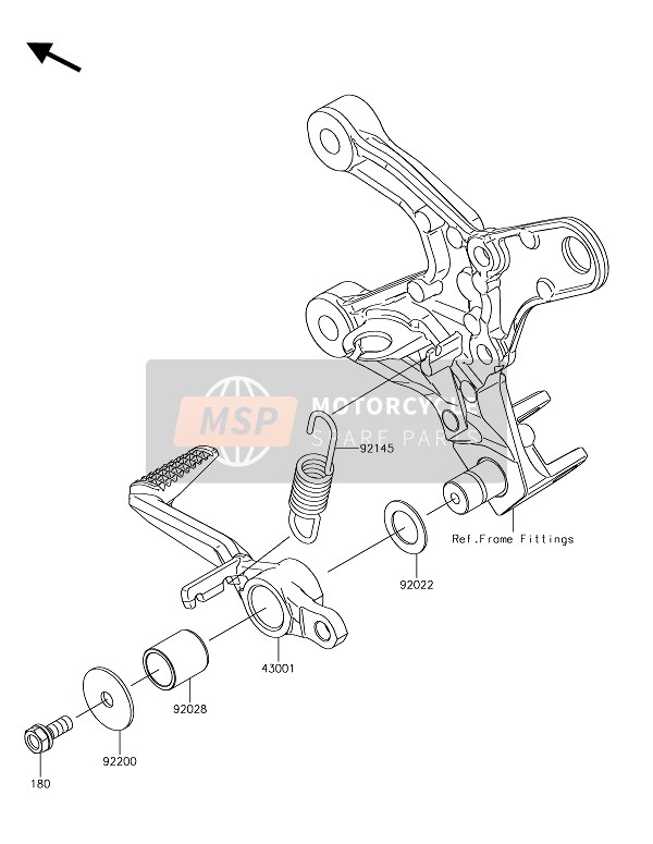 430010760, LEVER-BRAKE, Kawasaki, 2