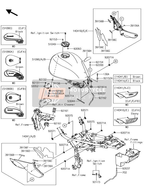 320520792, BRACKET-TANK, Kawasaki, 0