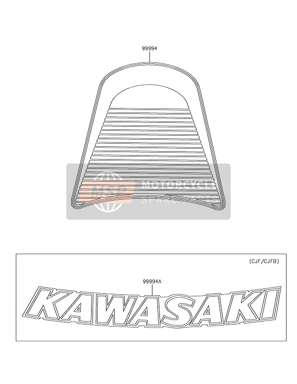 999941011, Tankpad Z900RS, Kawasaki, 0