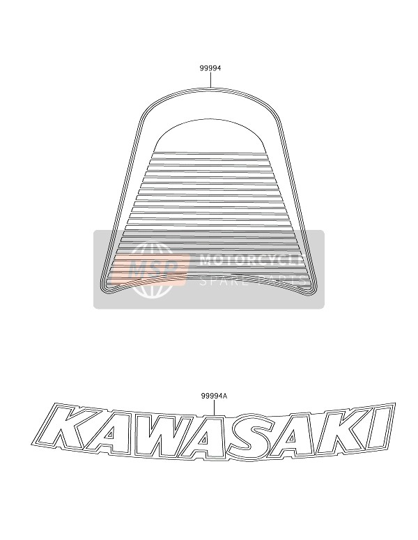 Kawasaki Z900RS CAFE 2018 Accessorio (Decalcomanie) per un 2018 Kawasaki Z900RS CAFE