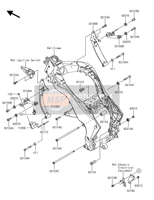 Kawasaki Z1000SX 2018 MOTORBOCK für ein 2018 Kawasaki Z1000SX