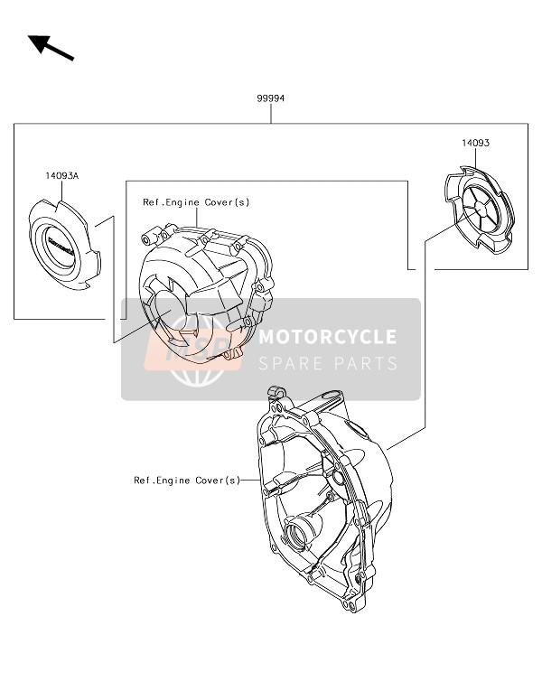 Kawasaki Z1000SX 2018 Accesorio (Anillo del cárter) para un 2018 Kawasaki Z1000SX