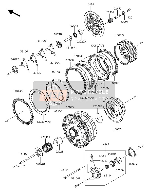 Kawasaki ZZR1400 ABS 2018 Clutch for a 2018 Kawasaki ZZR1400 ABS